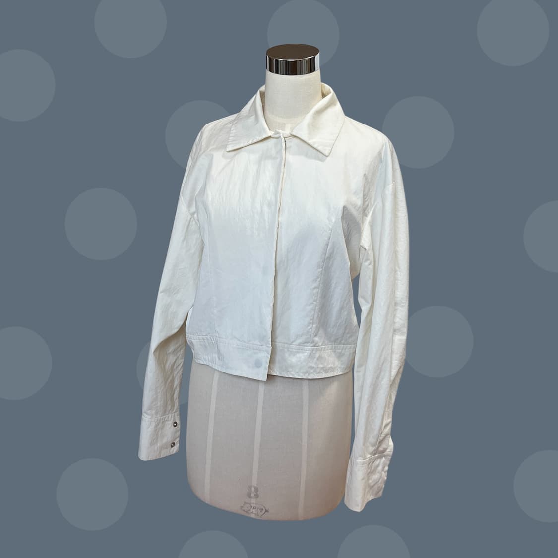 플레인요거트 벌룬핏 소매 아이보리 자켓 상품이미지4