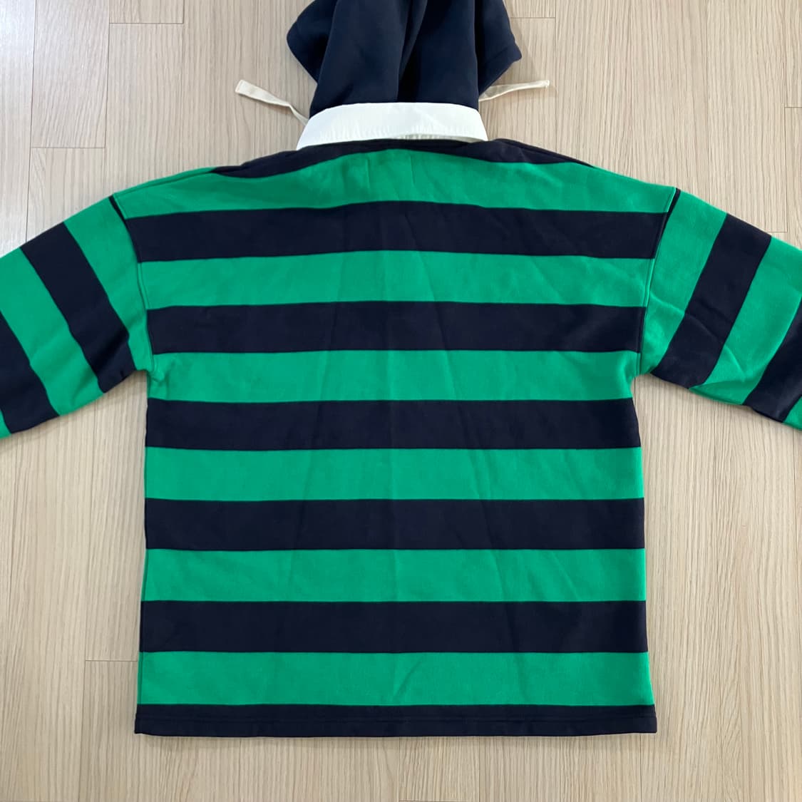 [새상품] 노앙 후드 럭비티 그린 상품이미지6