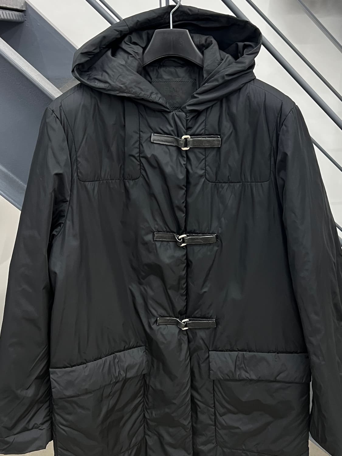 프라다 99FW 나일론 후드 더플 코트 상품이미지3