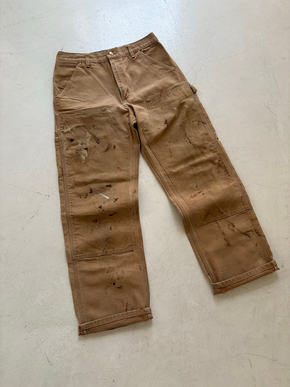 90's Carhartt B01 BRN Double Knee pant 상품이미지2