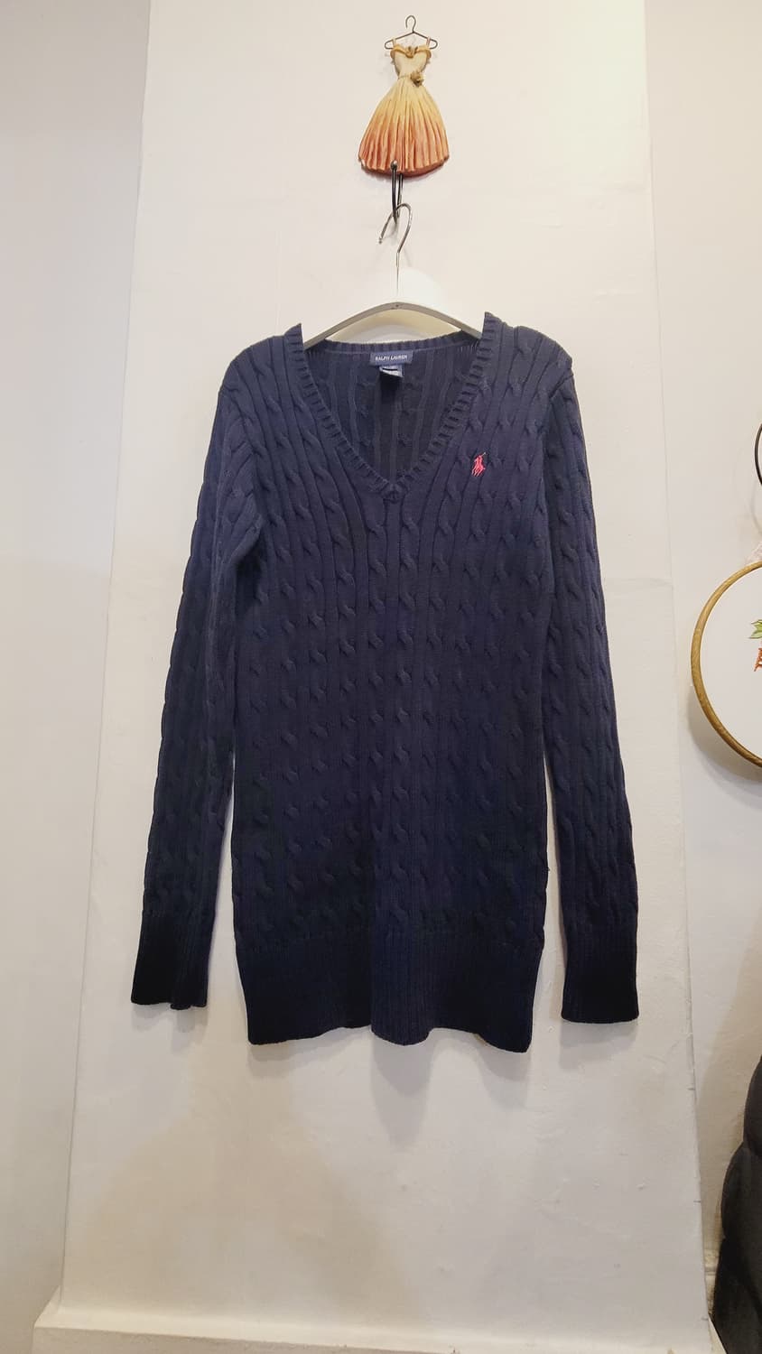 폴로 랄프로렌 네이비 브이넥 니트 상품이미지4