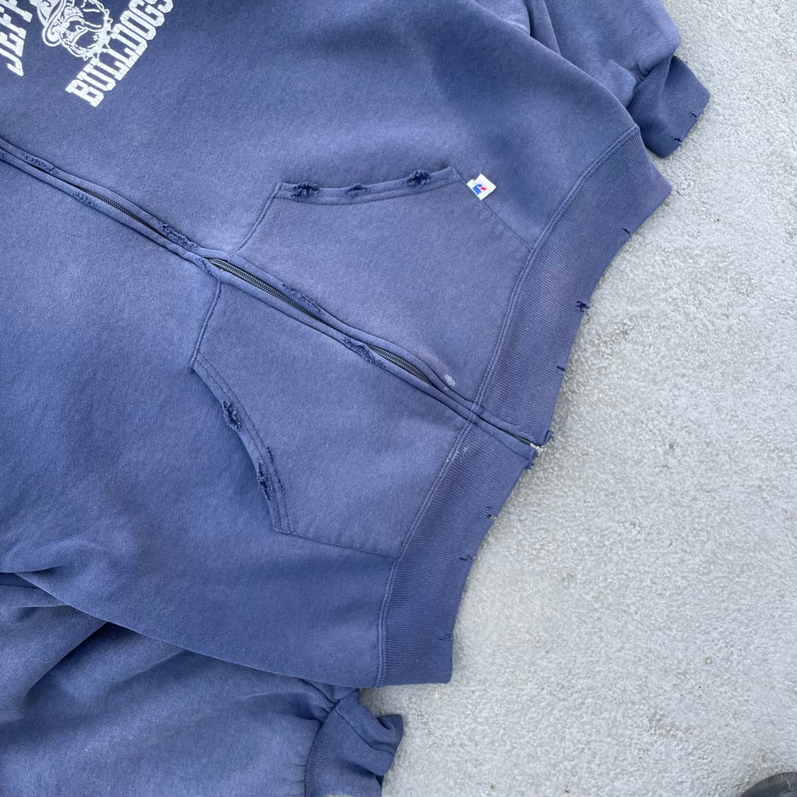 러셀 90s 썬 페이드 디스트레스드 후드집업  상품이미지4