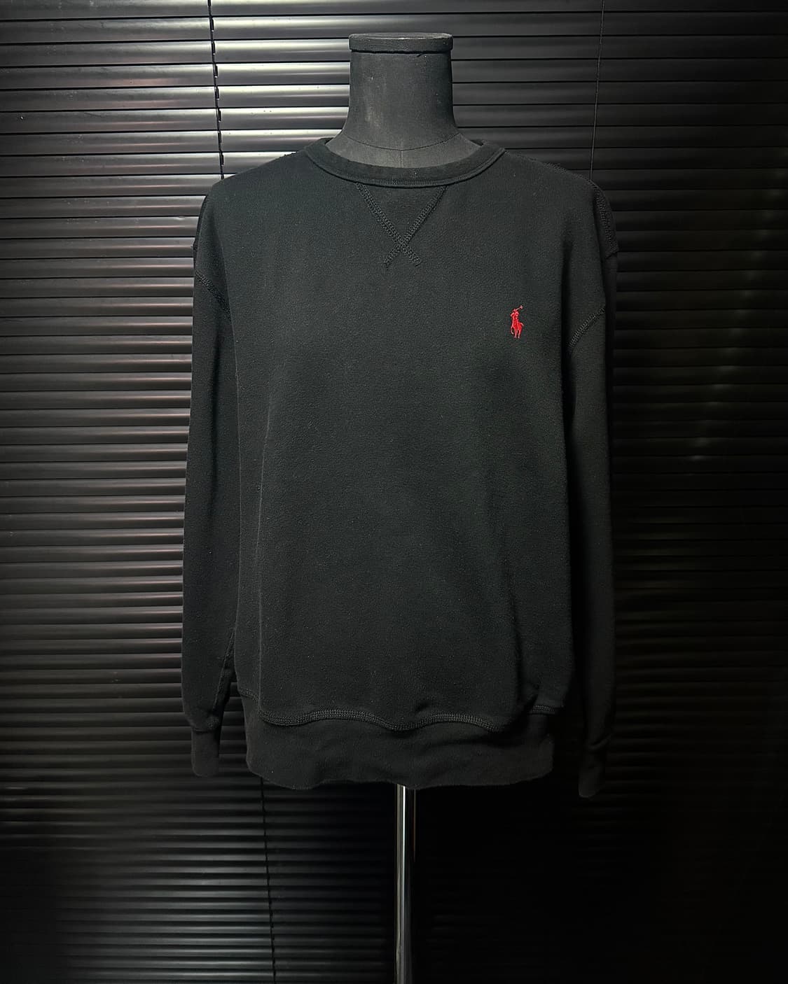 폴로 랄프로렌 스웻 셔츠 맨투맨 블랙 레드 S 90 긴팔 기모 포니 기본 상품이미지1