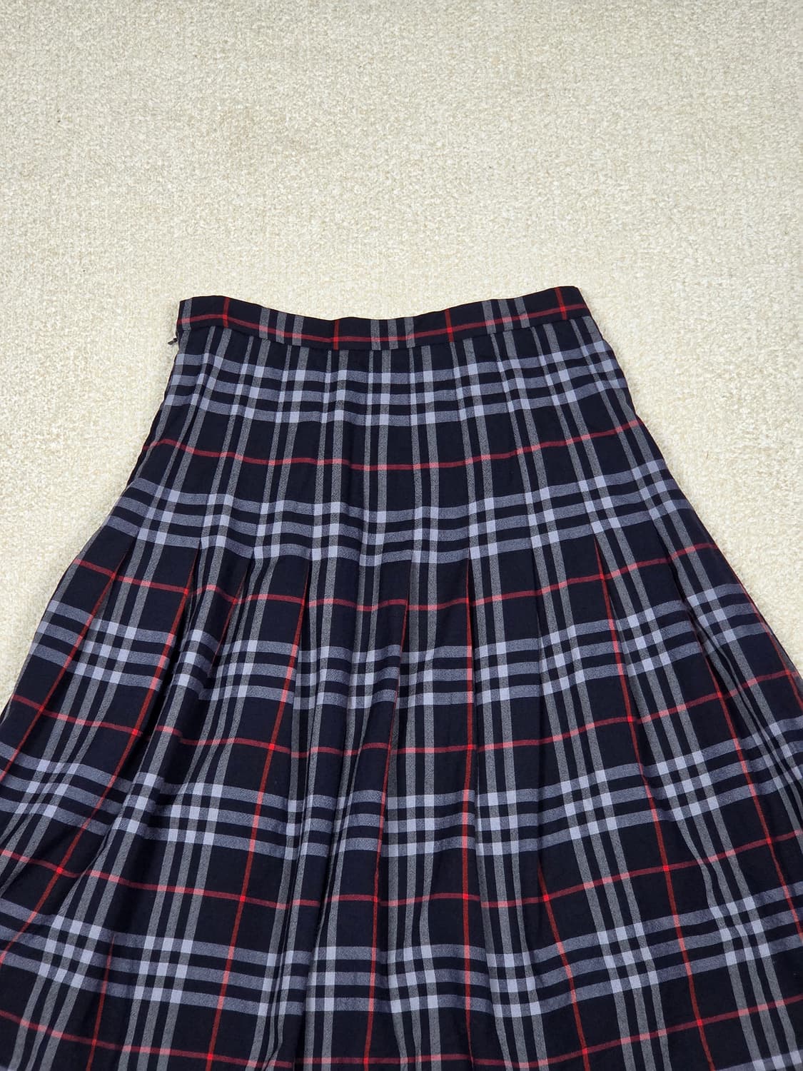 [버버리] 빈티지 타탄 체크 울 플리츠 스커트 | 00258 상품이미지6