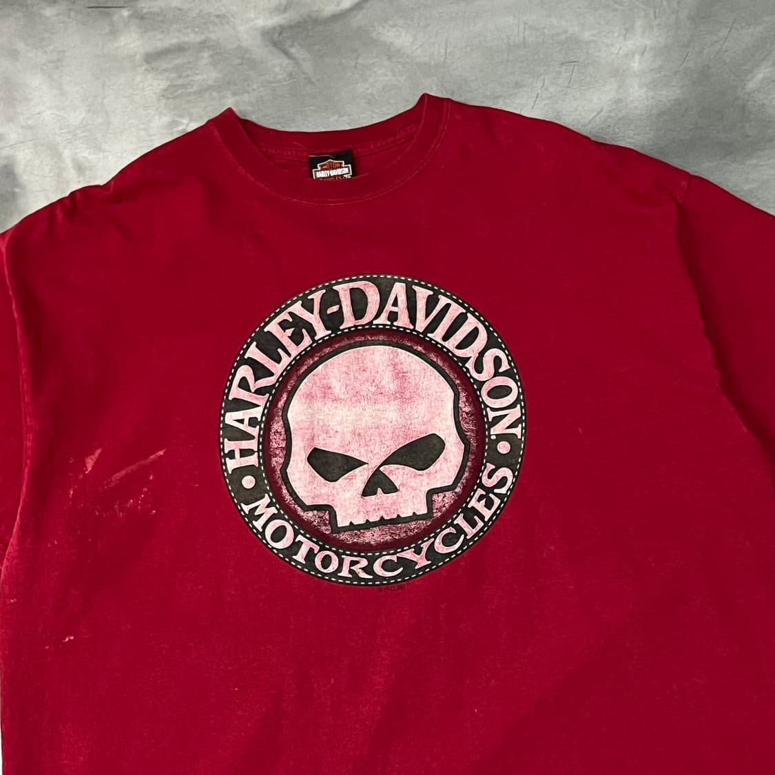  할리데이비슨 스컬 프린팅 반팔티 y15698 상품이미지3