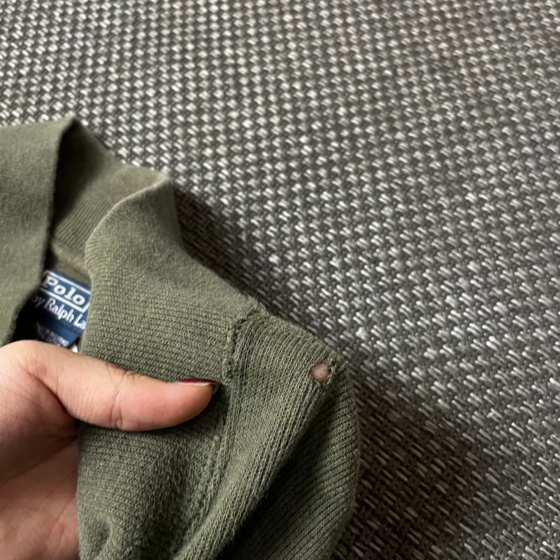 폴로 랄프로렌 퍼플 포니 카키 롱 니트 4XL 상품이미지6