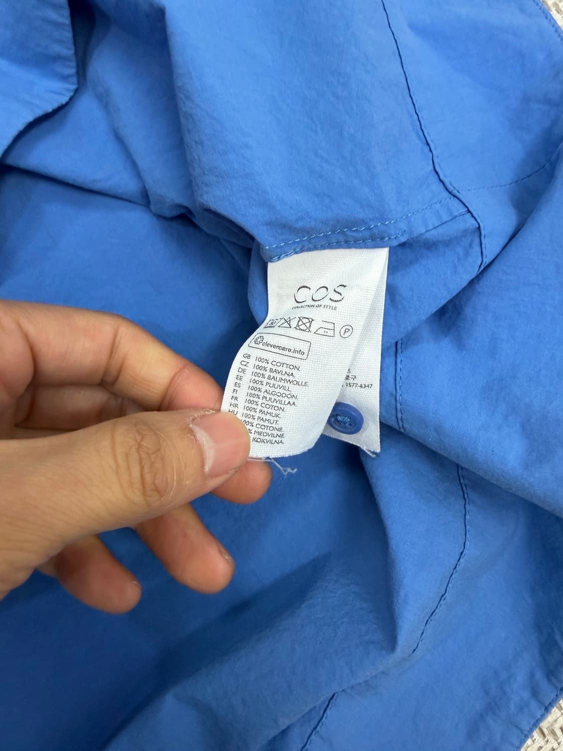 정품) COS 코스 블루 셔츠 블라우스 32 상품이미지7