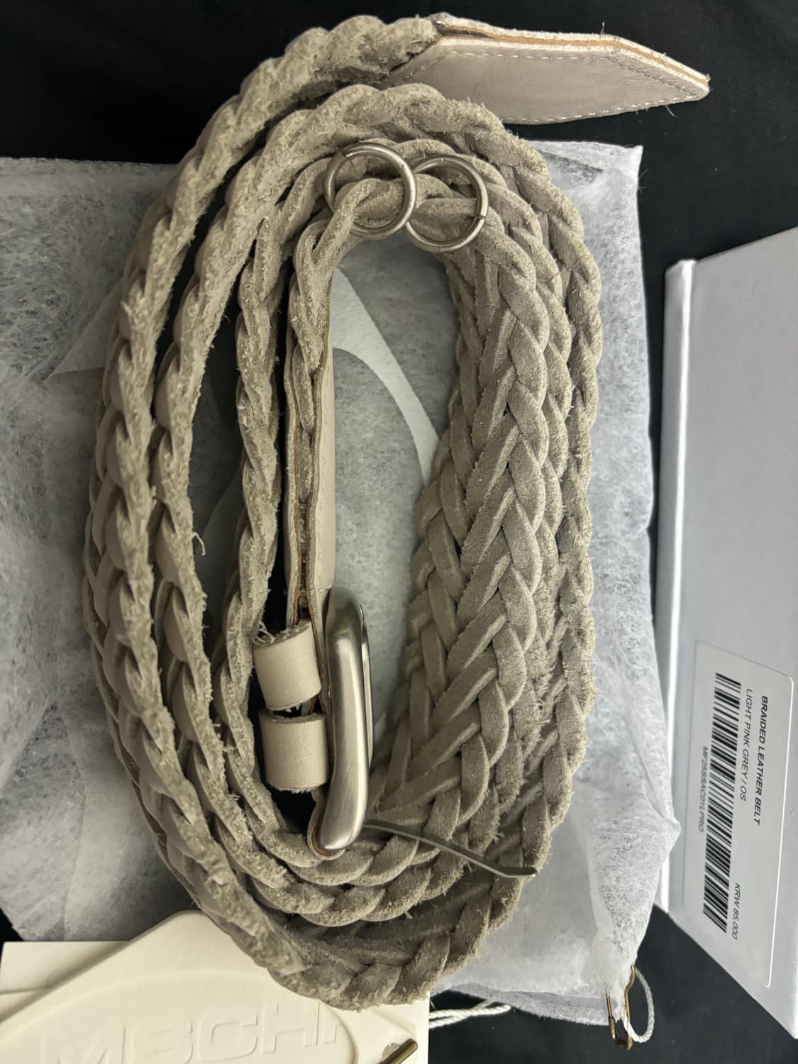 미스치프 벨트 라이트 핑크 그레이 상품이미지3