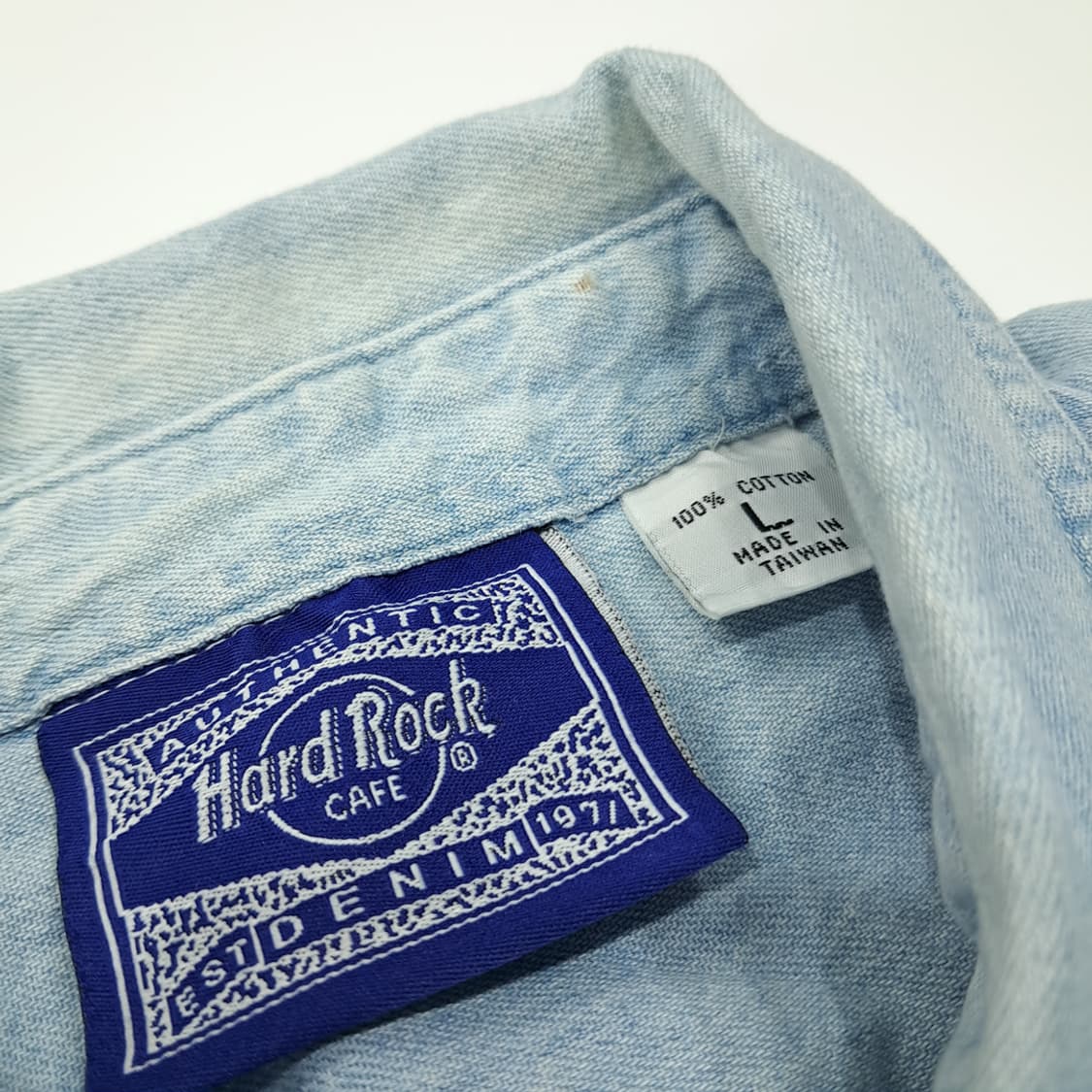 CL599 L 하드락카페 90s 머틀 비치 All Is One 데님셔츠 상품이미지3