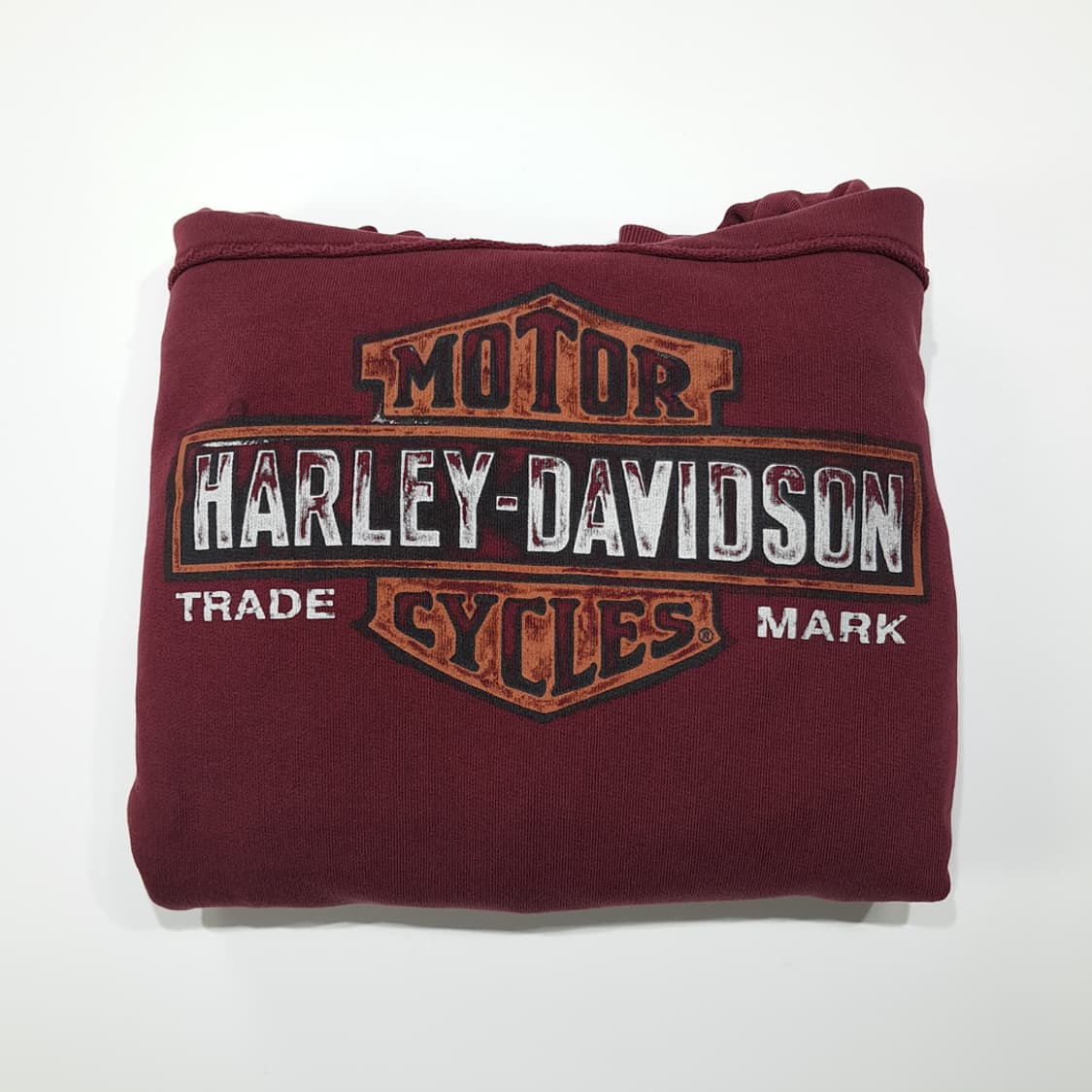 CL220 XL 할리데이비슨 코튼 레이스업 디스트레스드 버건디 후디 상품이미지8
