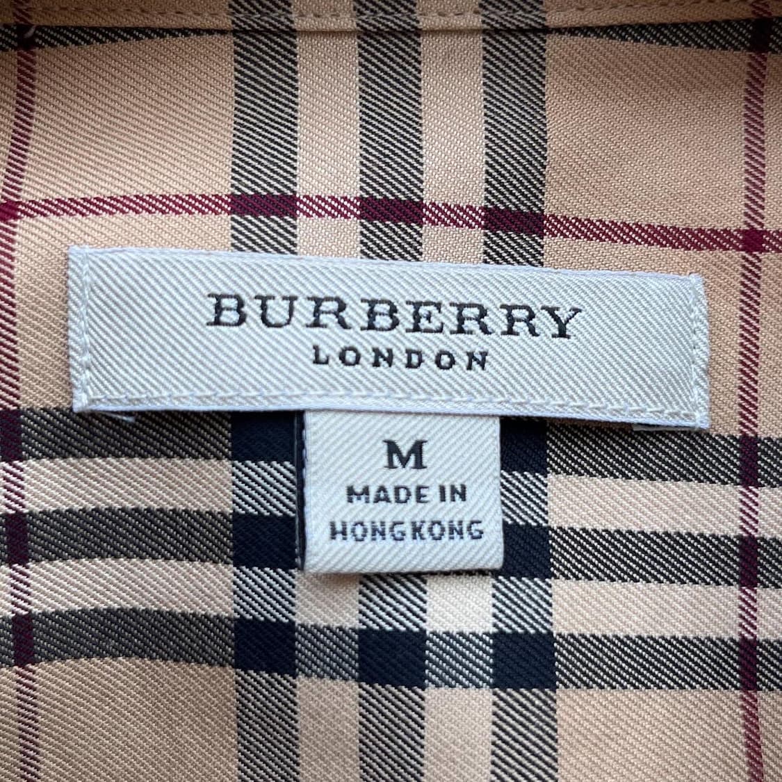 버버리 오리지널 기마 로고 베이지 노바 체크 셔츠 상품이미지9