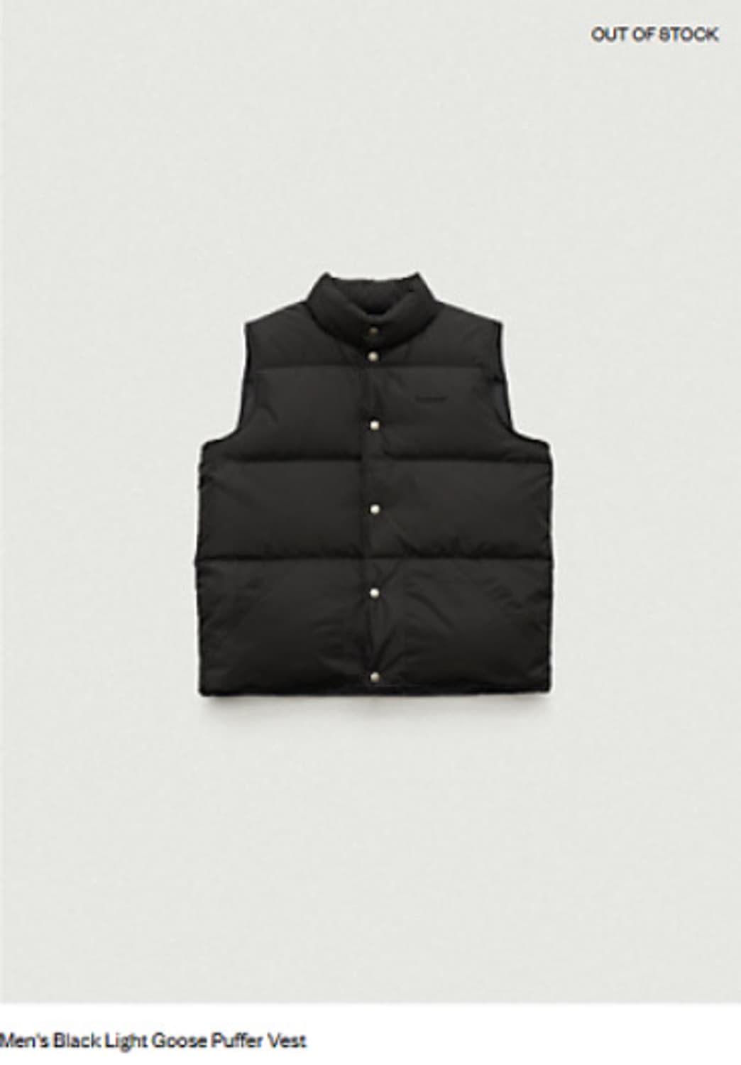 더바넷 구스다운 조끼패딩 블랙 상품이미지1
