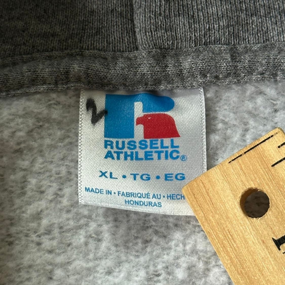 러셀 애슬레틱 빈티지 그레이 후드 집업 상품이미지3
