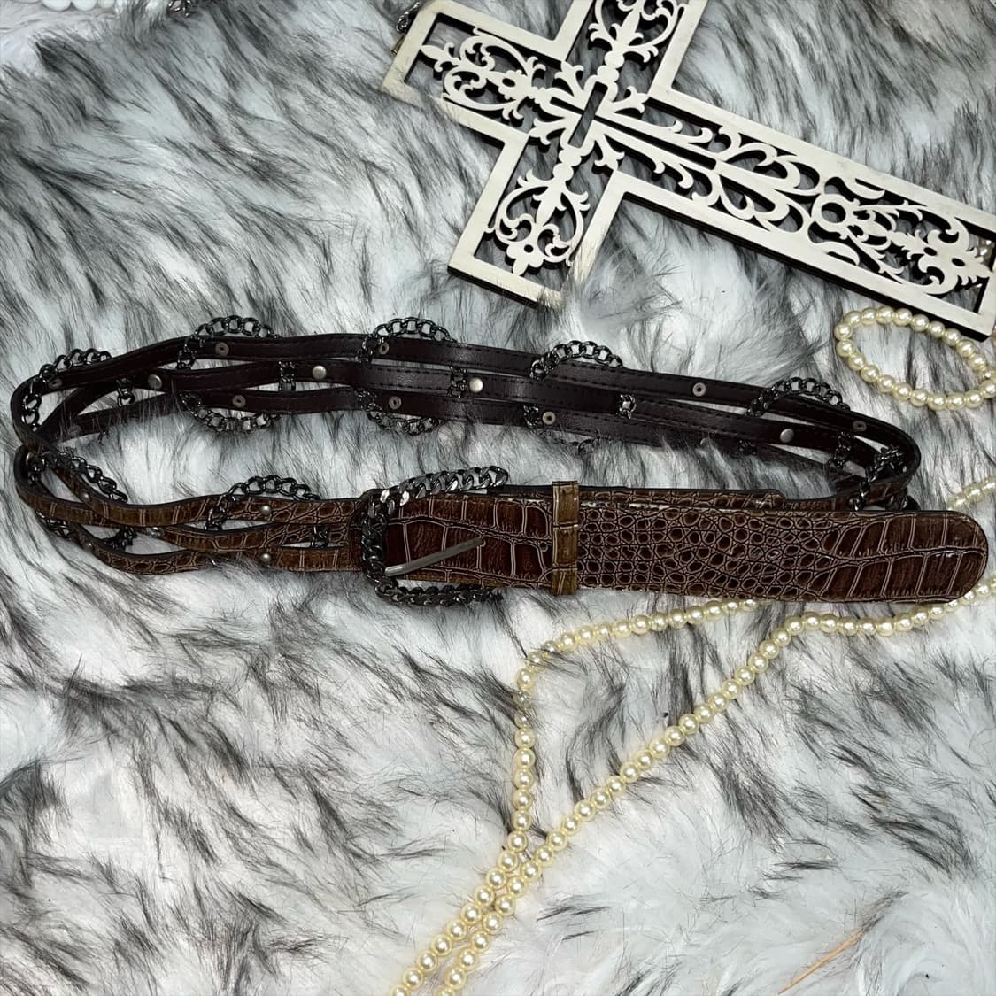 빈티지 브라운 파에톤 링 벨트 상품이미지1