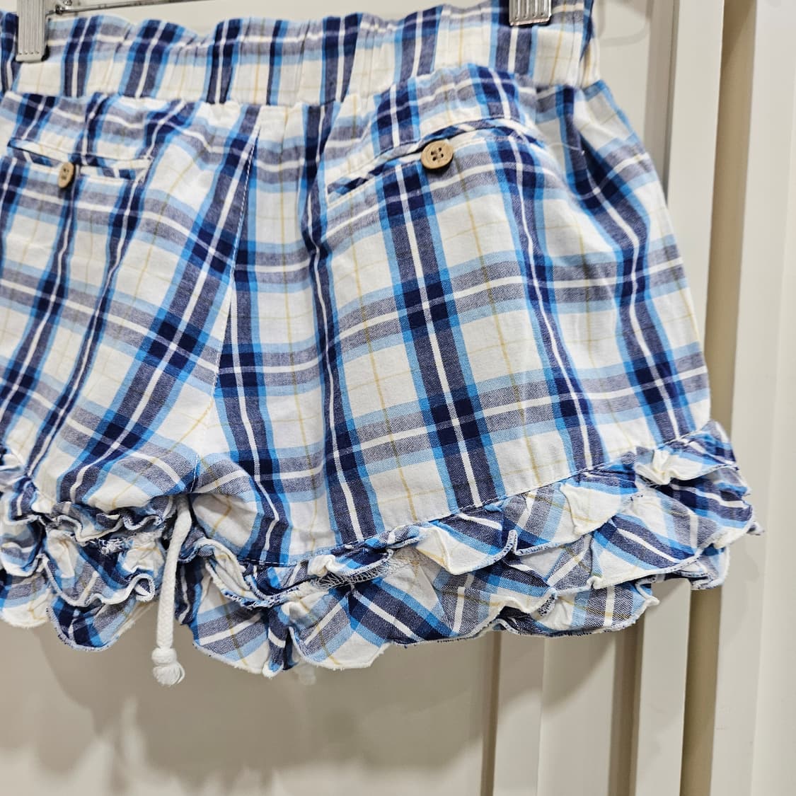 체크 프릴 반바지 숏팬츠 상품이미지6