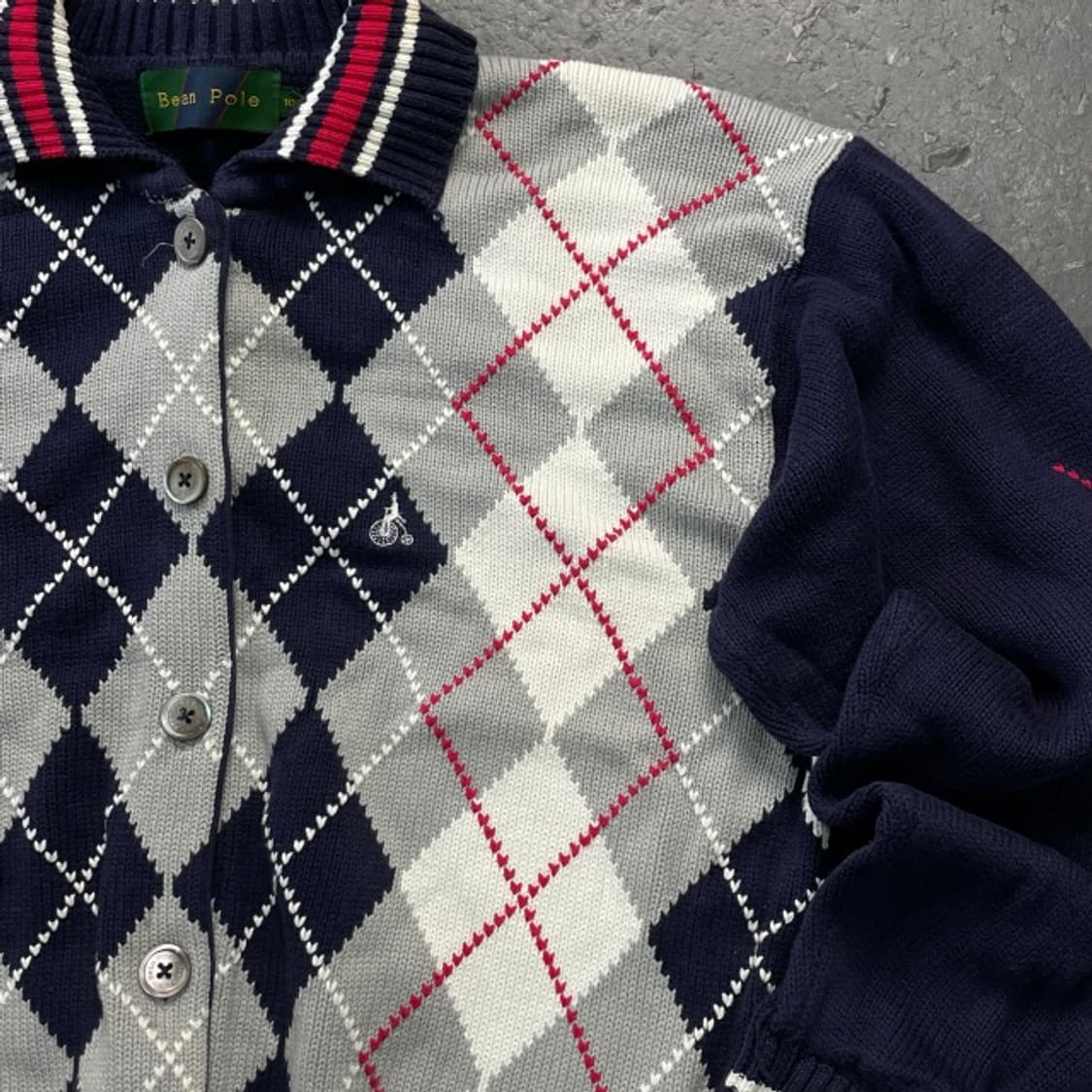 100 빈폴 아가일 가디건 상품이미지2