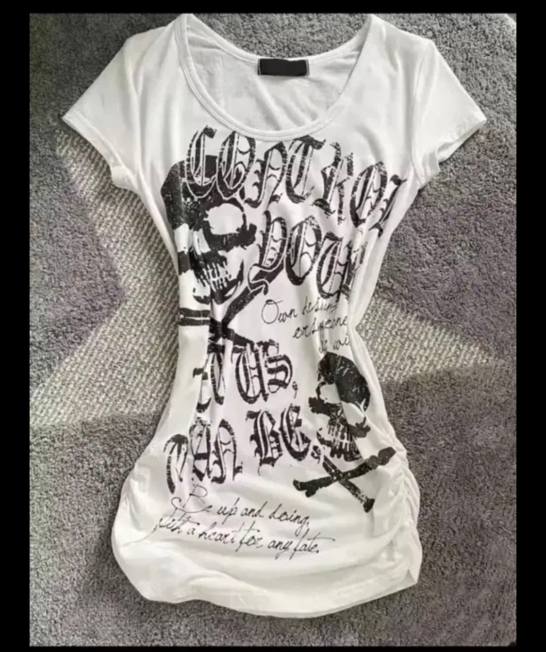 Y2K 일본 빈티지 하라주쿠 고스펑크 양산형 지뢰계 펑크  상품이미지1