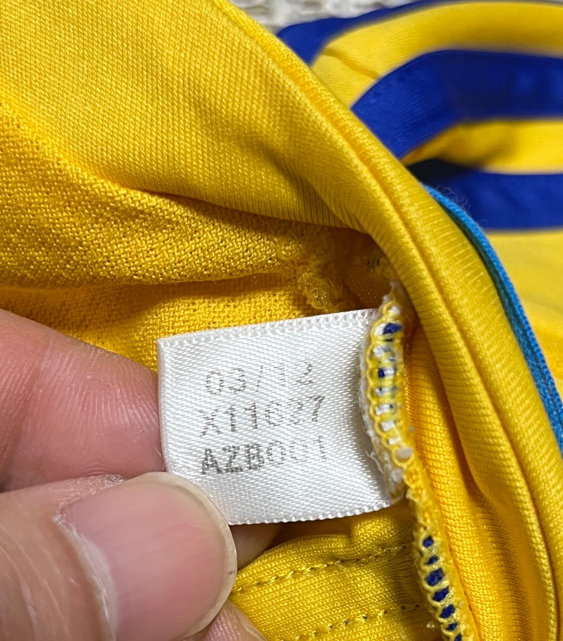 공용 아디다스 우크라이나 축구 유니폼 옐로우 블록코어 L 상품이미지8