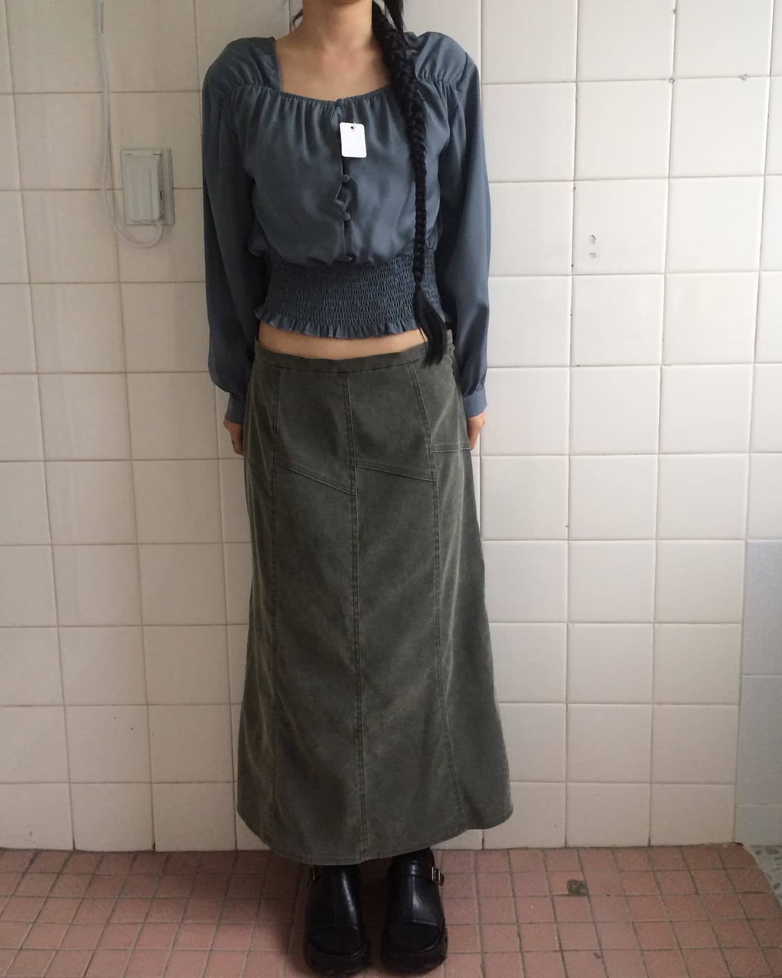 Line detail long skirt 상품이미지5