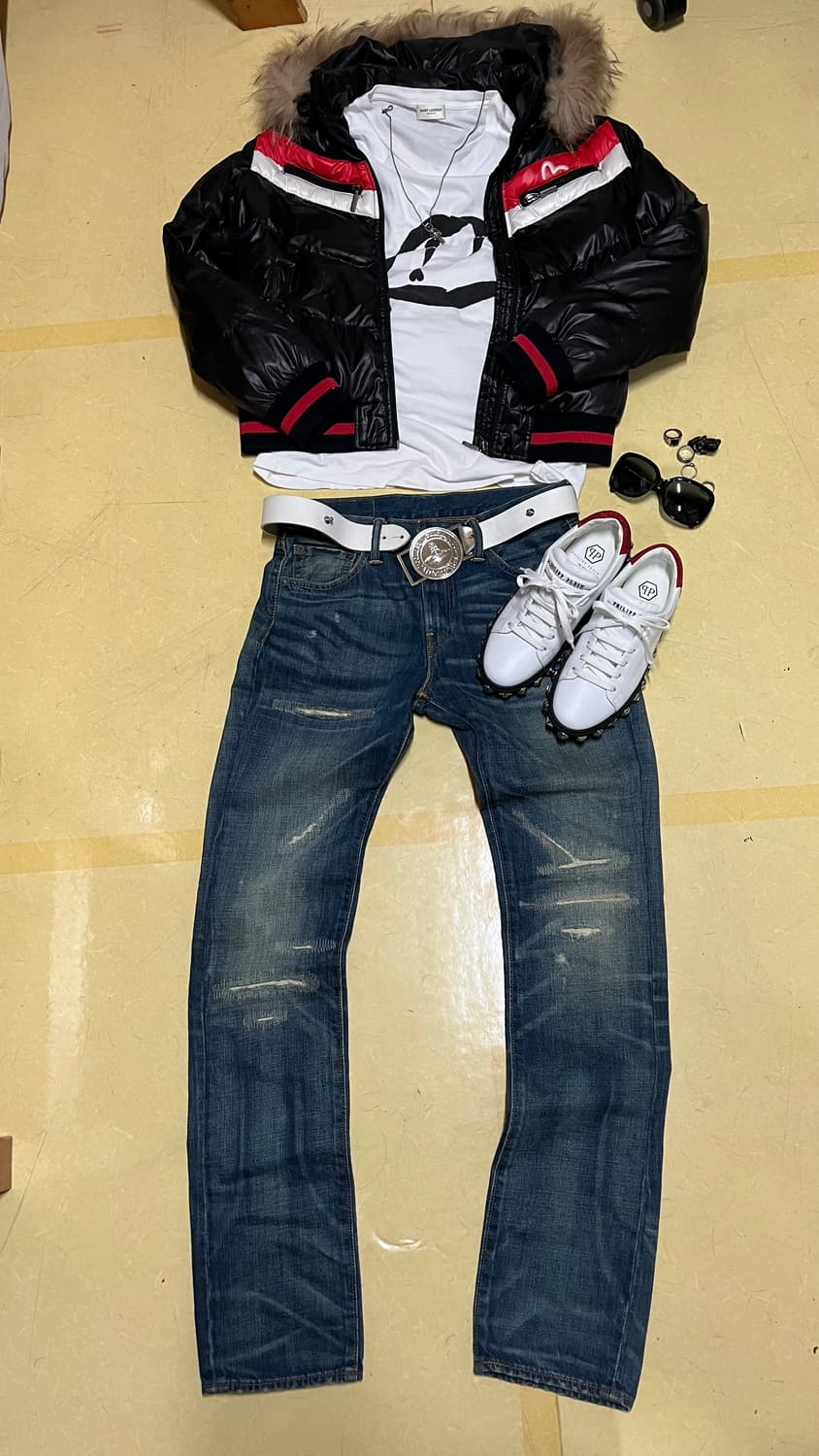 에비수 슬림핏 퍼후드 패딩  상품이미지3