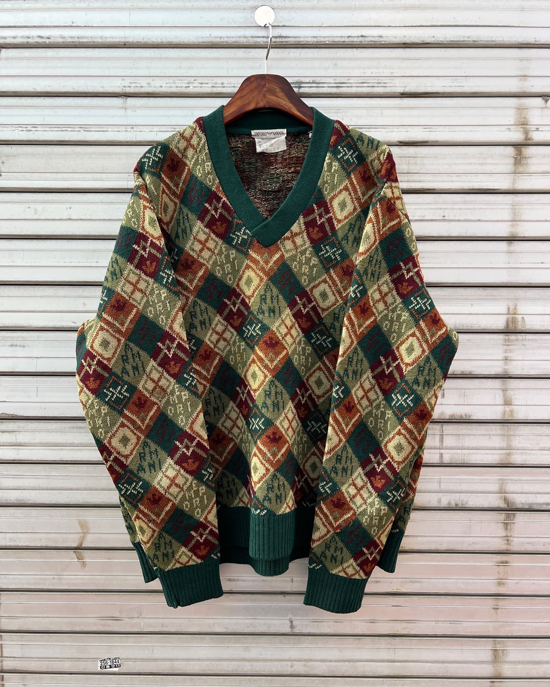 [L] 80s 엠포리오 아르마니 패턴 스웨터 상품이미지3
