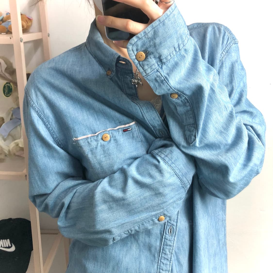 타미 하늘 데님 셔츠 상품이미지2