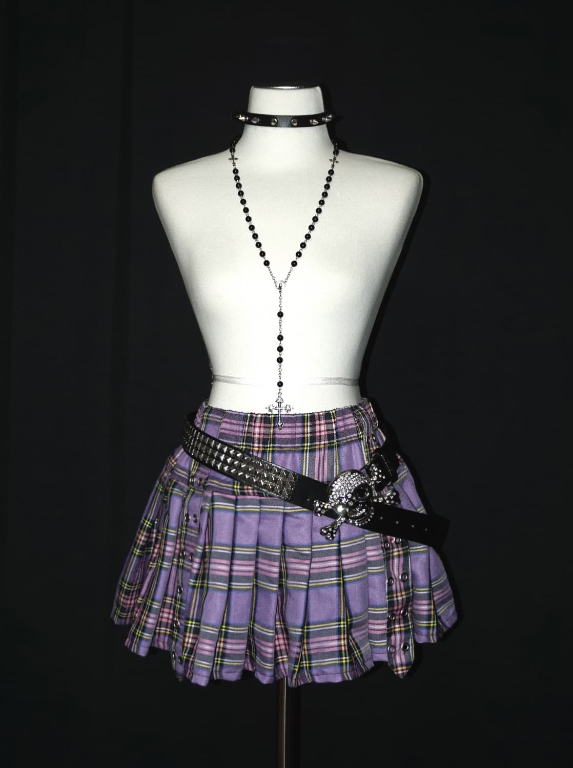 (acdc rag) eyelet punk skirt  상품이미지2