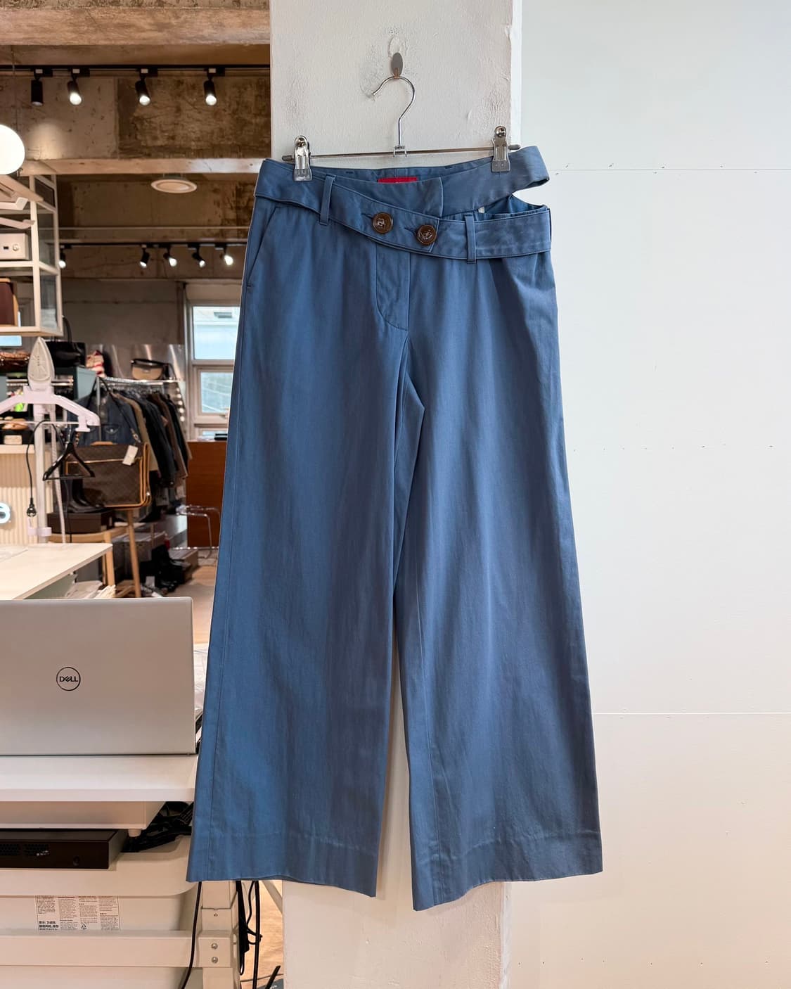 비비안 웨스트우드 블루 컷아웃 팬츠 상품이미지2