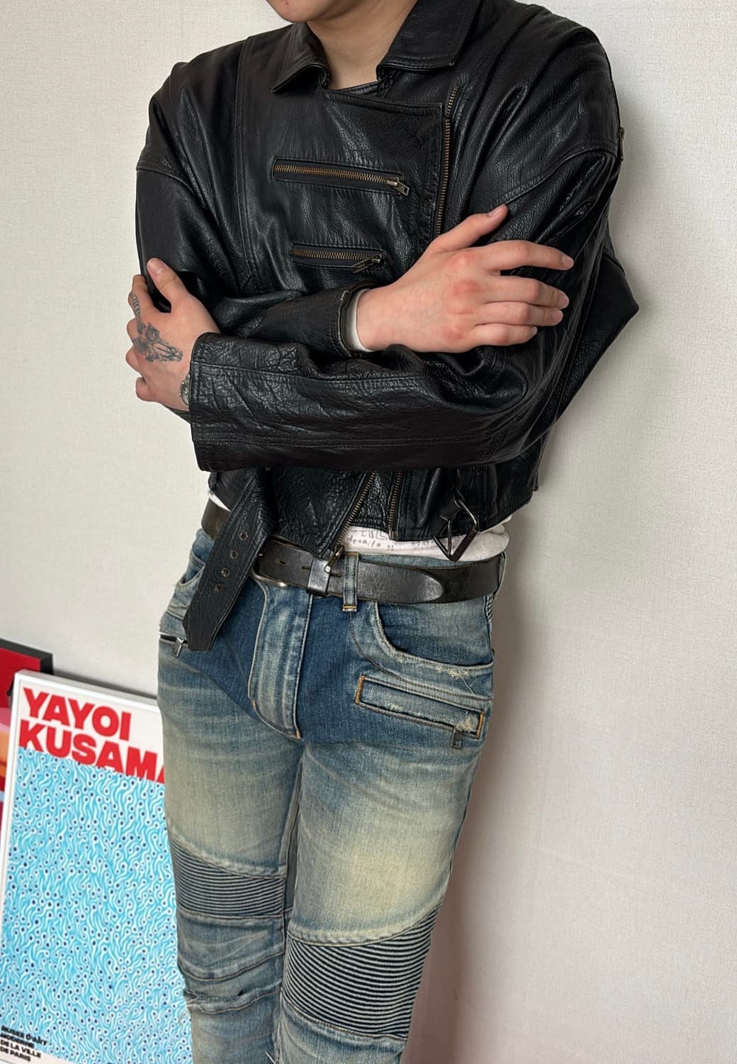 Lubna's Leather Biker Jacket 상품이미지2