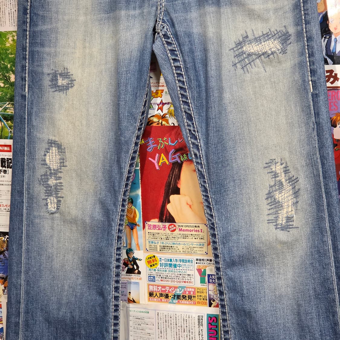 트루릴리전 연청 워싱 디스 스트레이트 팬츠 상품이미지7