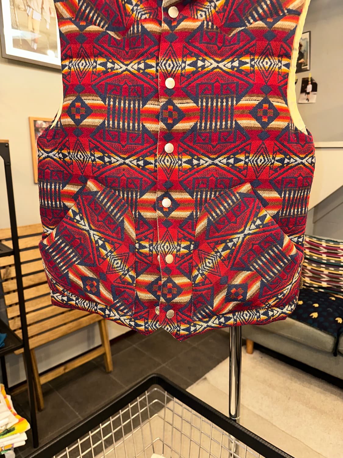 Pendleton aztec shell/wool padded Vest 상품이미지6