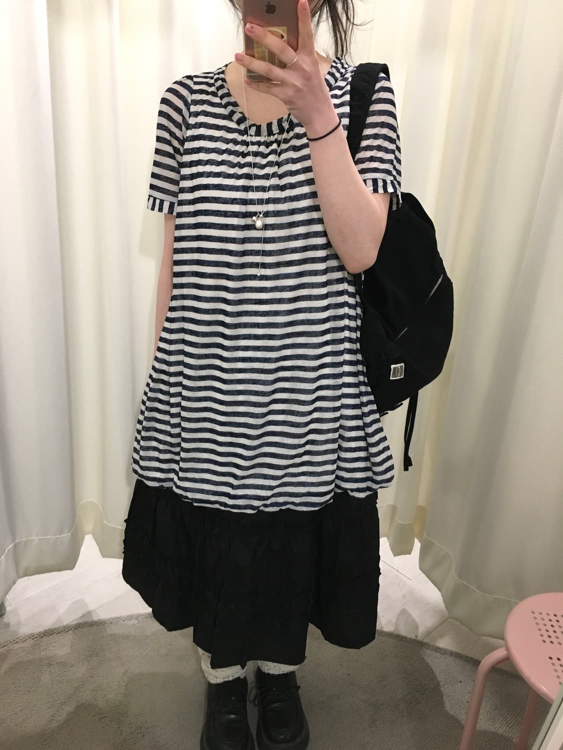stripe balloon blouse 상품이미지3
