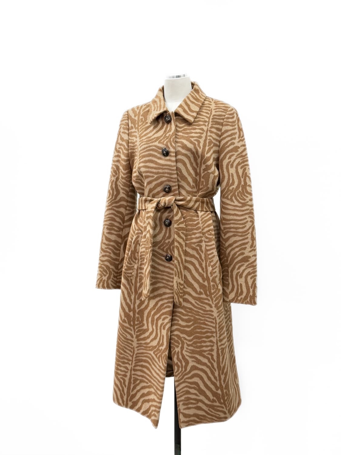 에스카다 by Margaretha Ley 지브라 패턴 앙고라 울 코트 상품이미지1