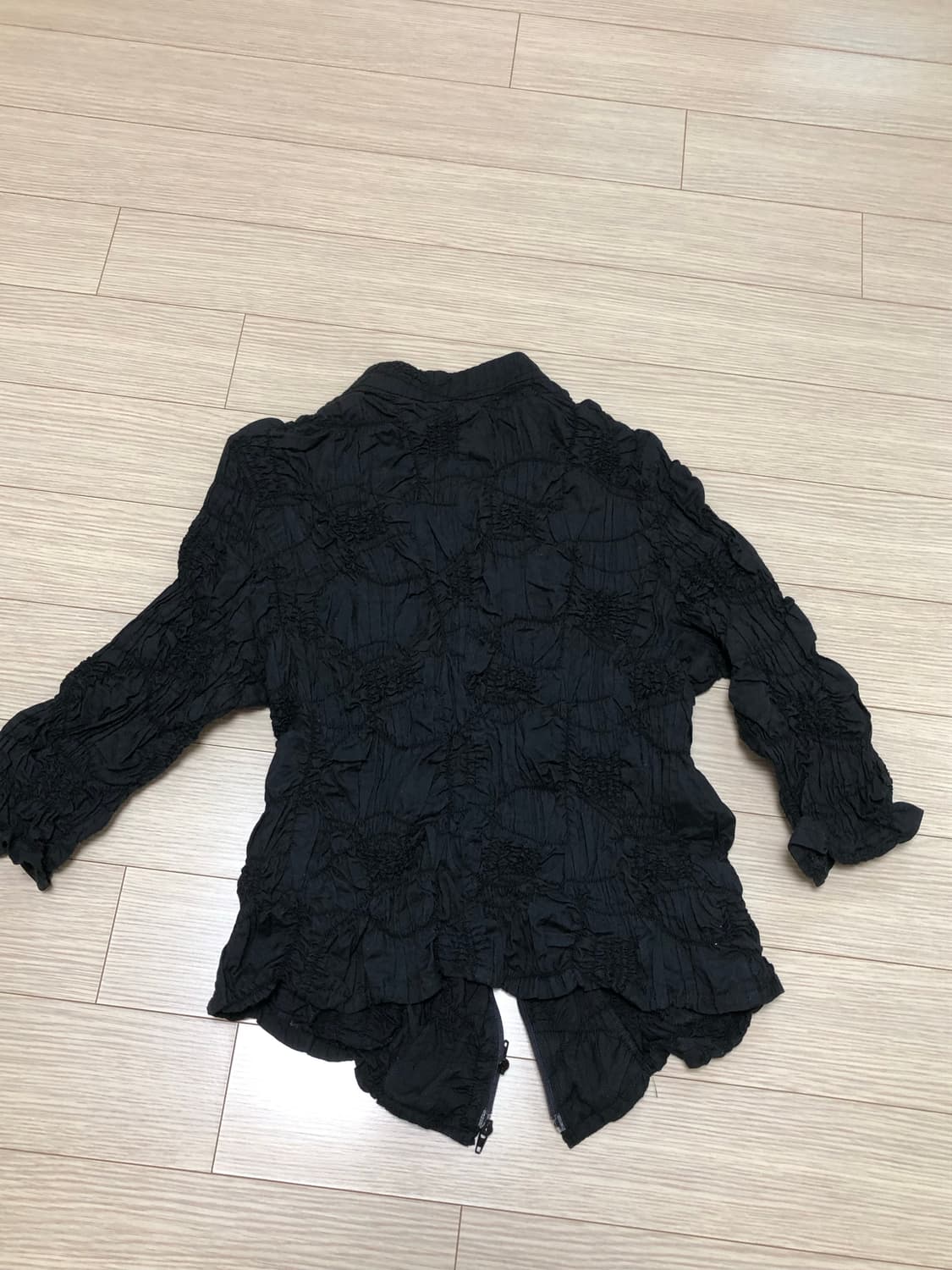 센소유니코 t.b 투웨이 링클 셔링 스탠드카라 5부 집업 셔츠 블라우스 상품이미지7