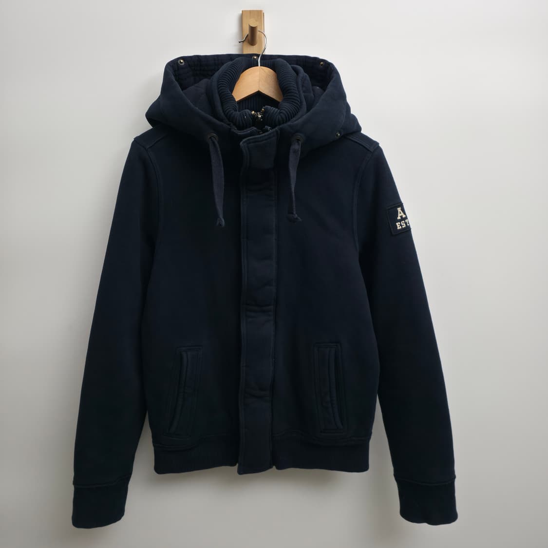 [M] 아베크롬비 네이비 후드 더블 집업 자켓 y2k 상품이미지1