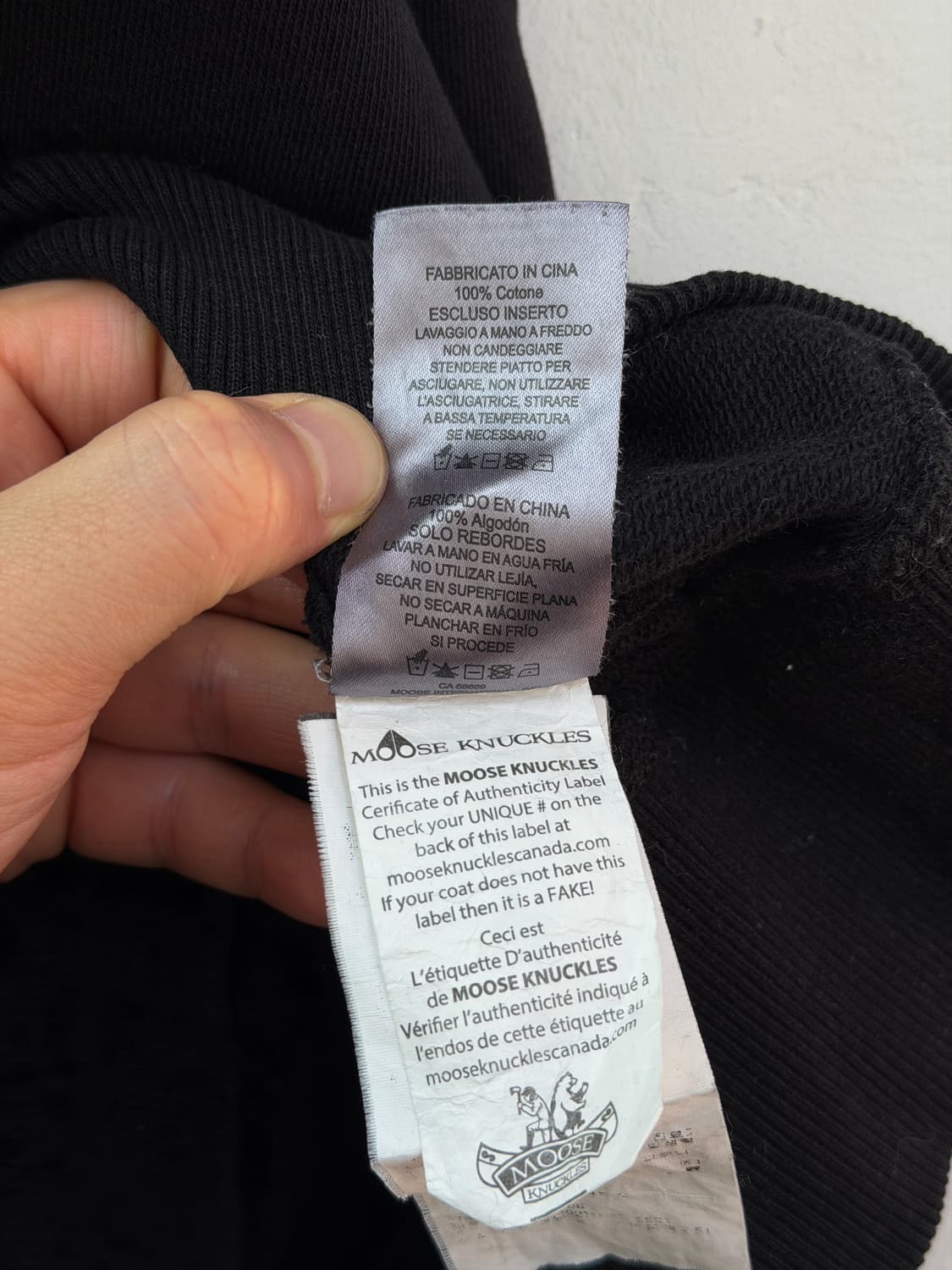 Moose Knuckles 무스너클 블랙 맨투맨 XL 상품이미지7
