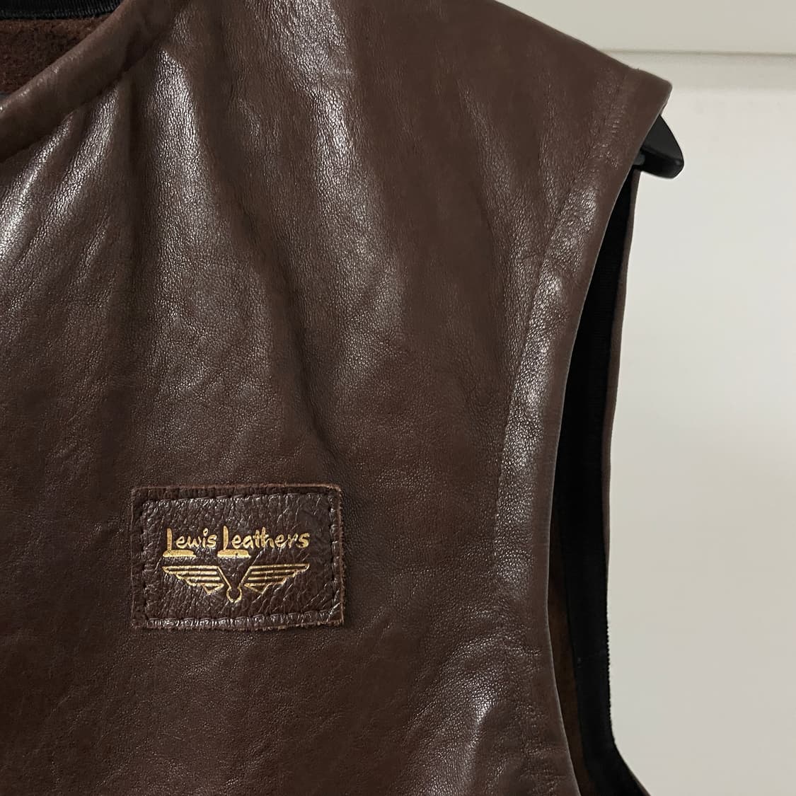루이스레더 브라운 레더 베스트 - 상품이미지4