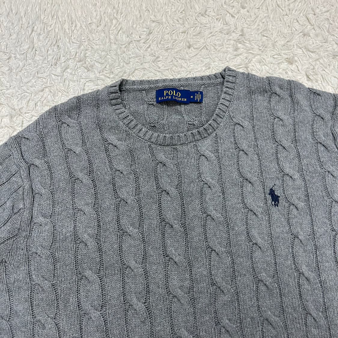 Polo Ralph Lauren grey cable knit 상품이미지5