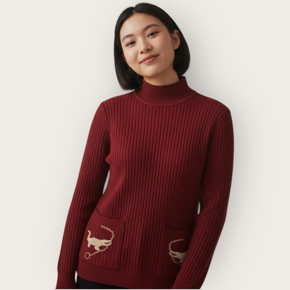 36/ 셀린느 90’s 골지 니트 상품이미지1