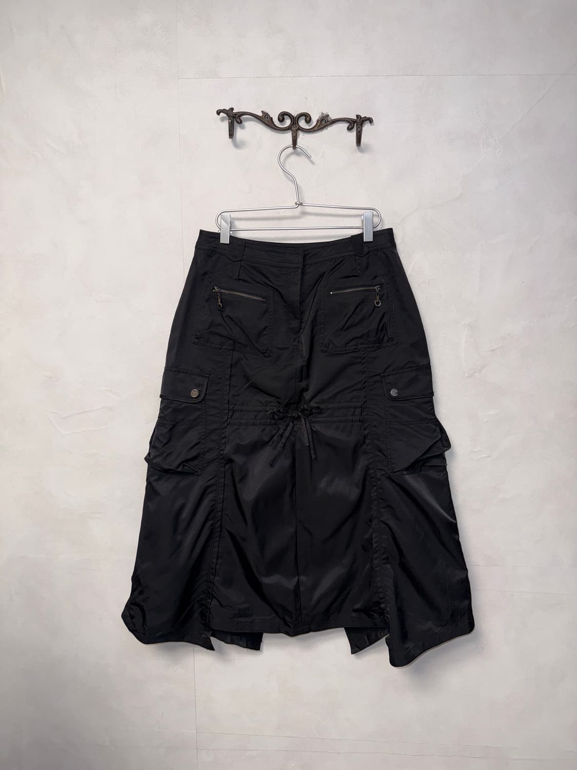 Adoniser black ribbon shirring pocket sk 상품이미지4