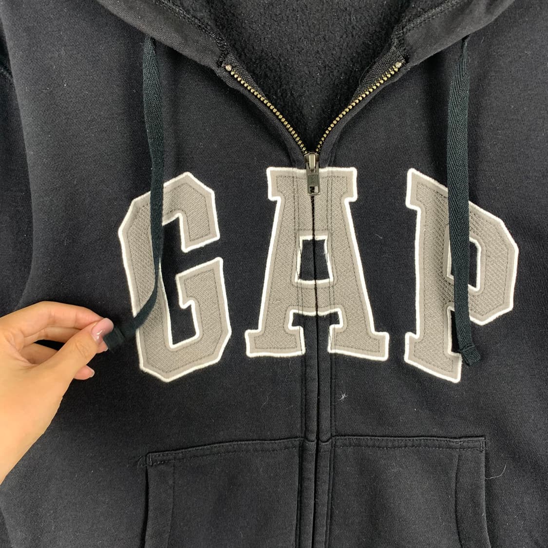 Gap 갭 블랙 후드집업 상품이미지4