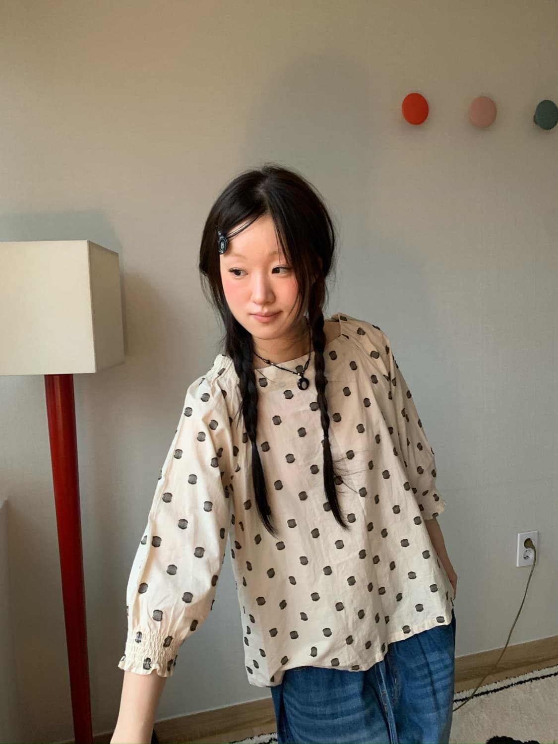 dot cotton blouse 상품이미지5