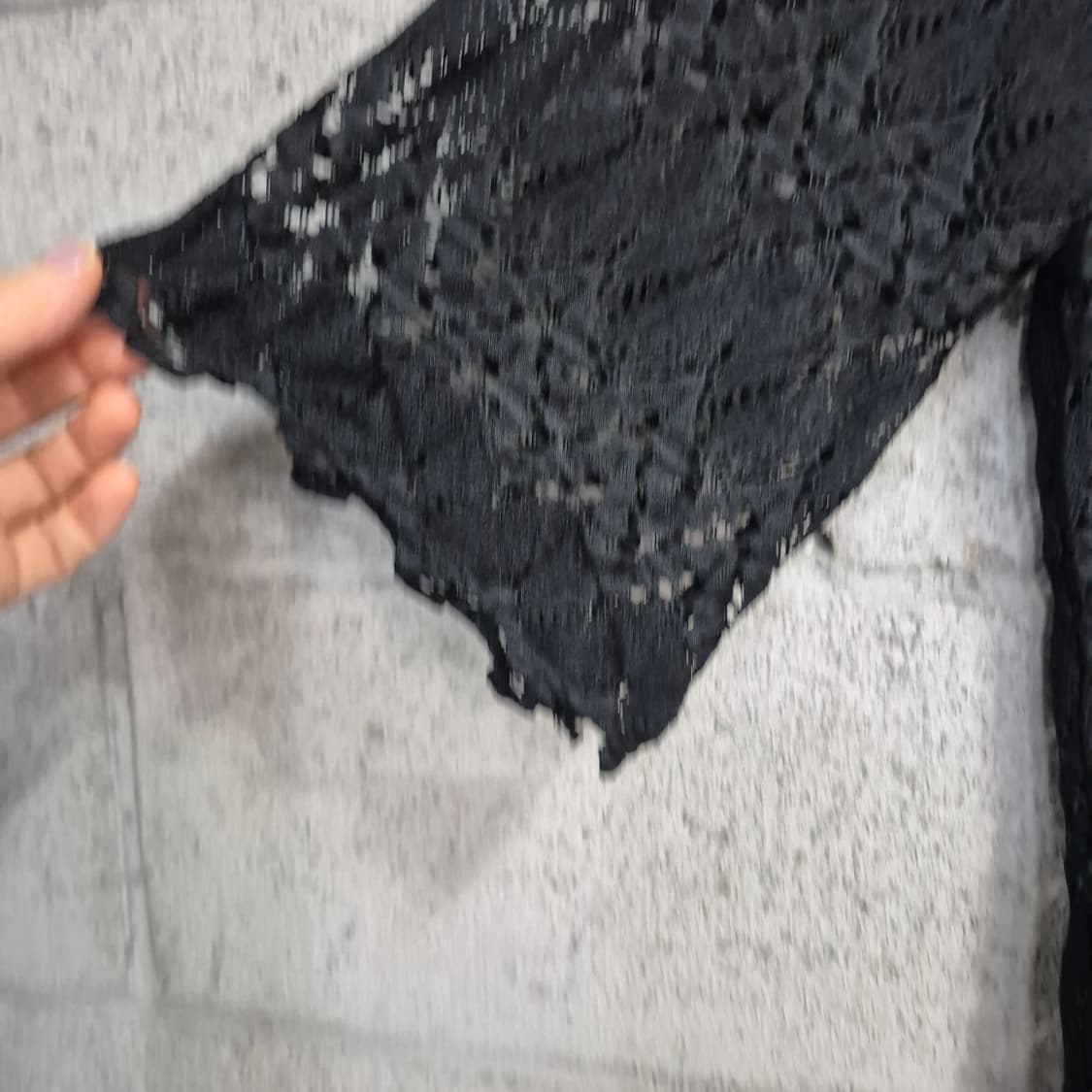 블랙 크로쉐 롱가디건 상품이미지5