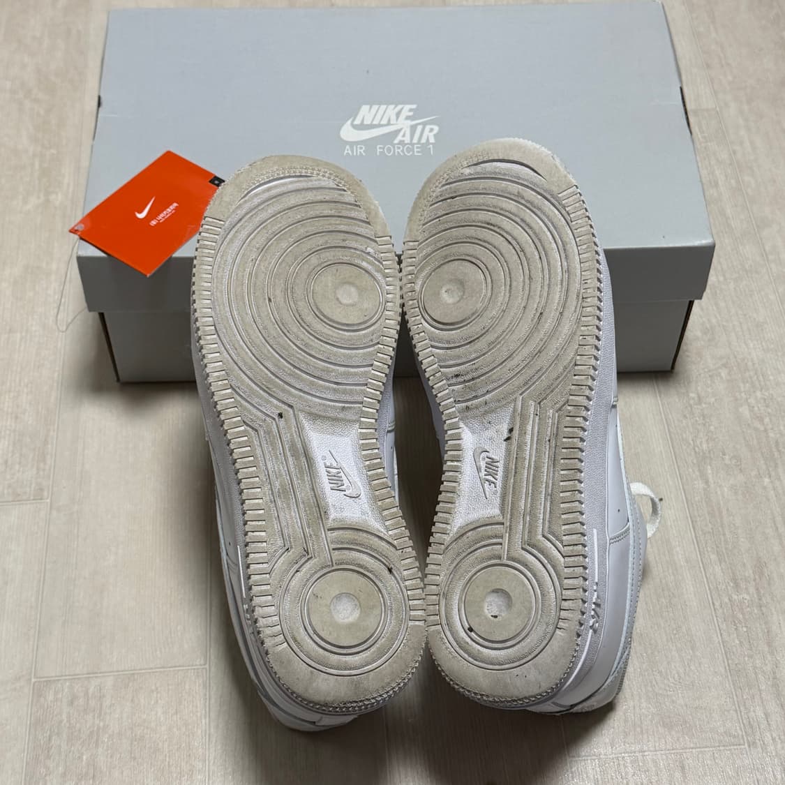 (270) 나이키 에어포스1 올백 화이트 스니커즈 상품이미지7