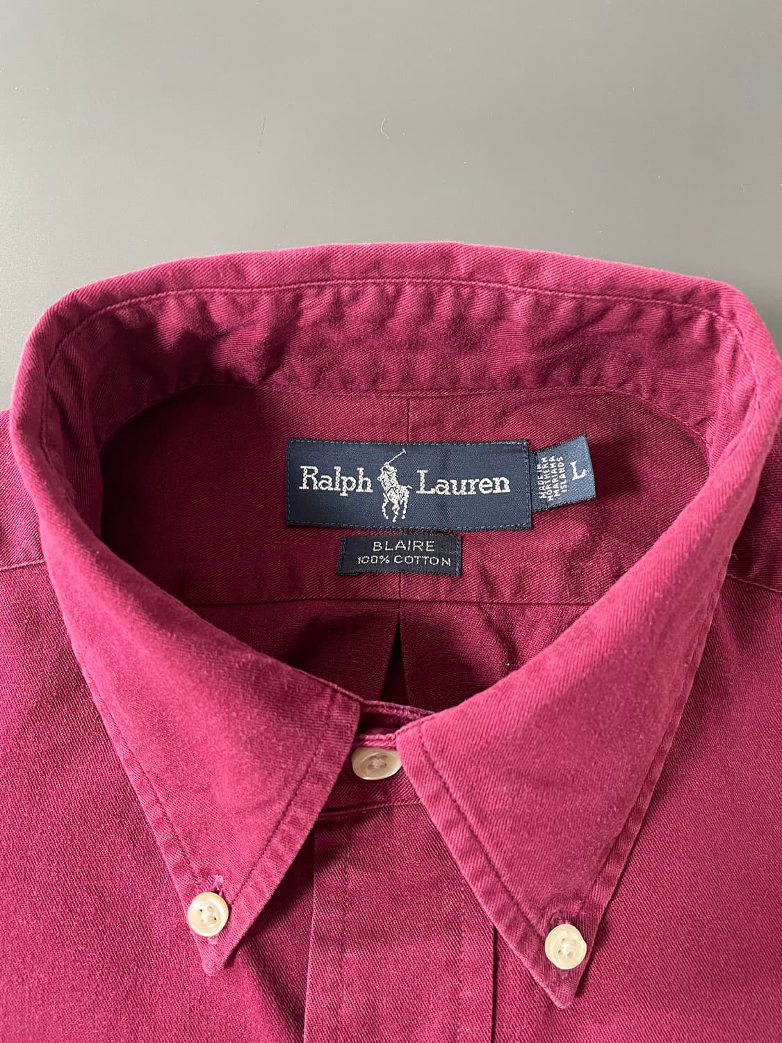 [L] 폴로 랄프로렌 코튼 솔리드 셔츠 BALIRE 핏 상품이미지7