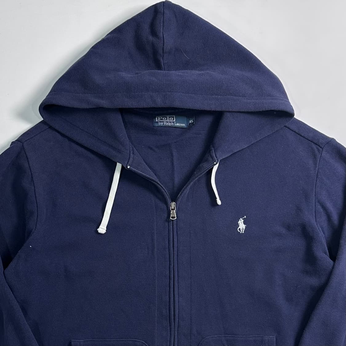 폴로 랄프로렌 네이비 투웨이 코튼 후드집업 상품이미지2
