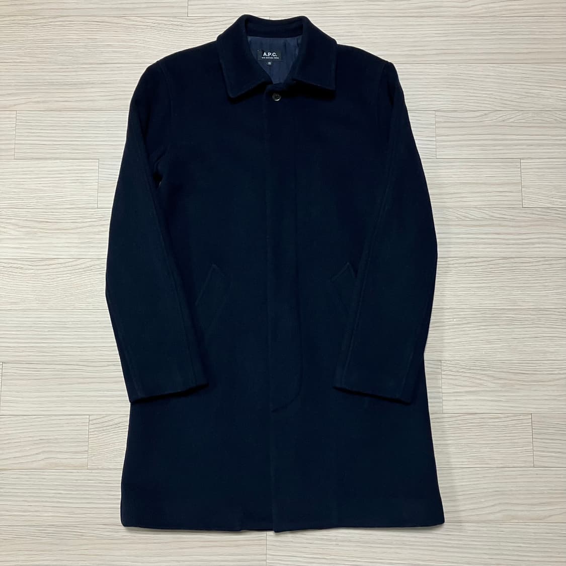 아페쎄 울캐시미어 코트 다크네이비 상품이미지1