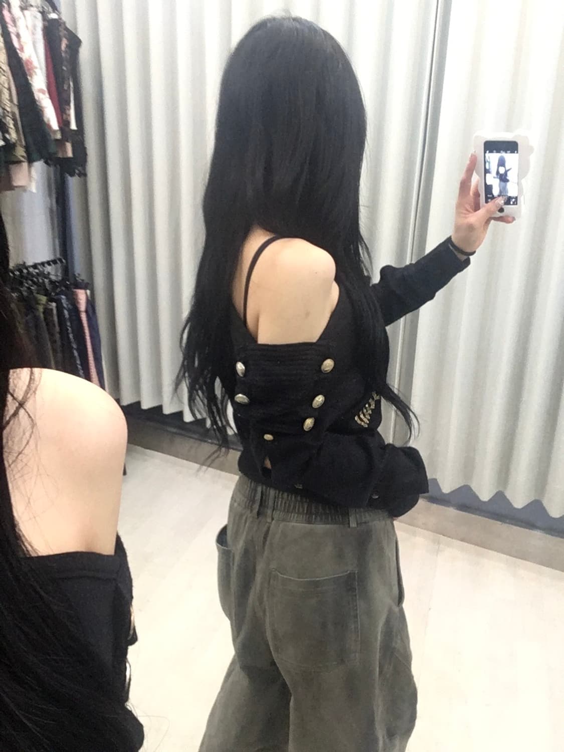 골드 큐빅 버튼 갸루 티셔츠 상품이미지7