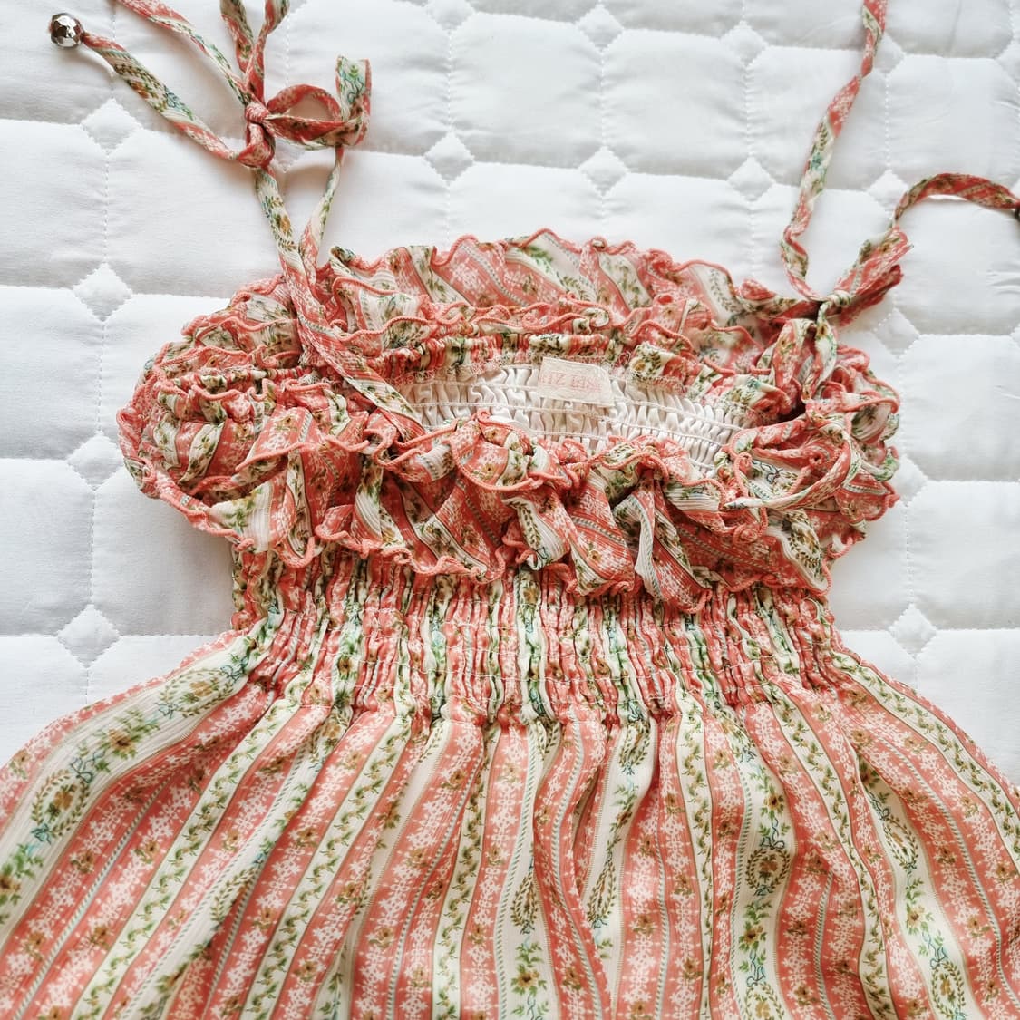 Liz Lisa(리즈리사) 보더 플라워 셔링 튜닉 상품이미지5