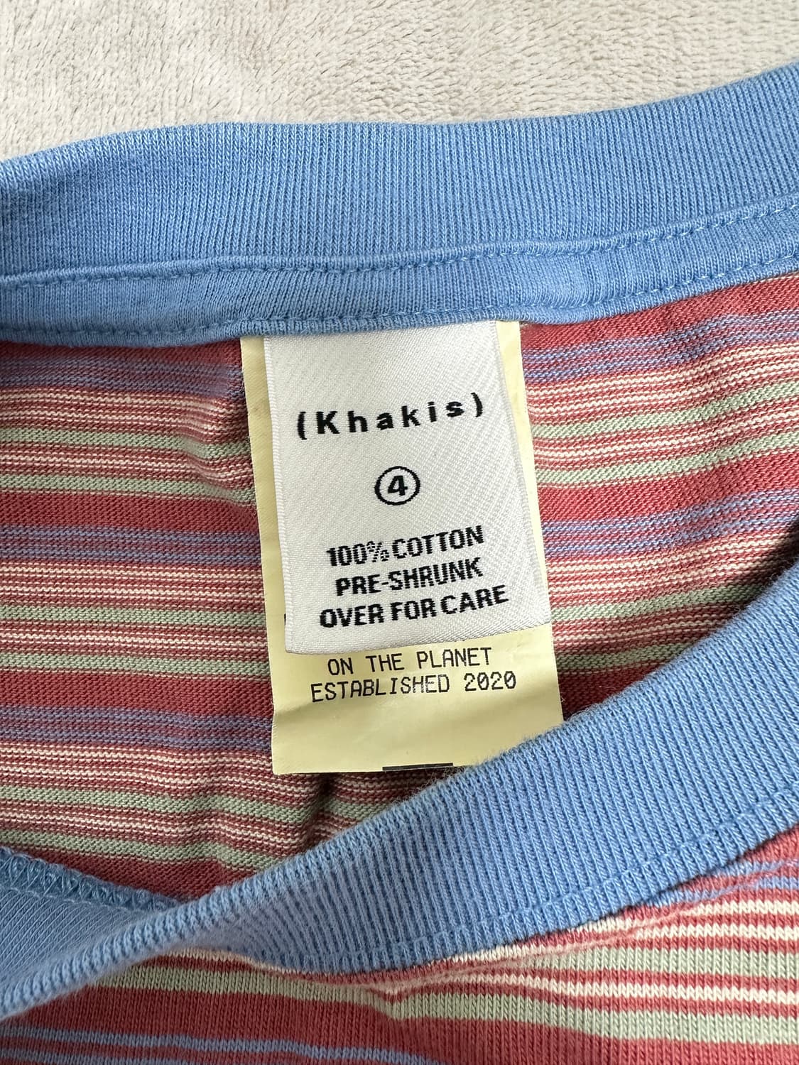 카키스 보더 롱슬리브 코퍼색상(4사이즈) 상품이미지4